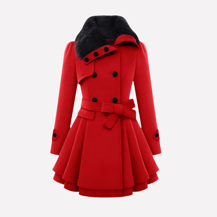 Cappotto Invernale da Donna con Bottoni e Cintura