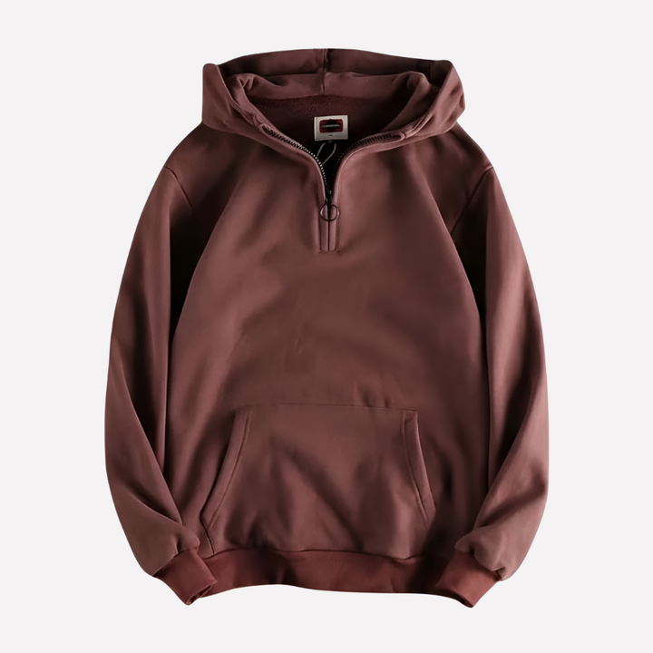 Felpa con mezza zip da uomo