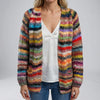 Cardigan Striato Aperto per Donne