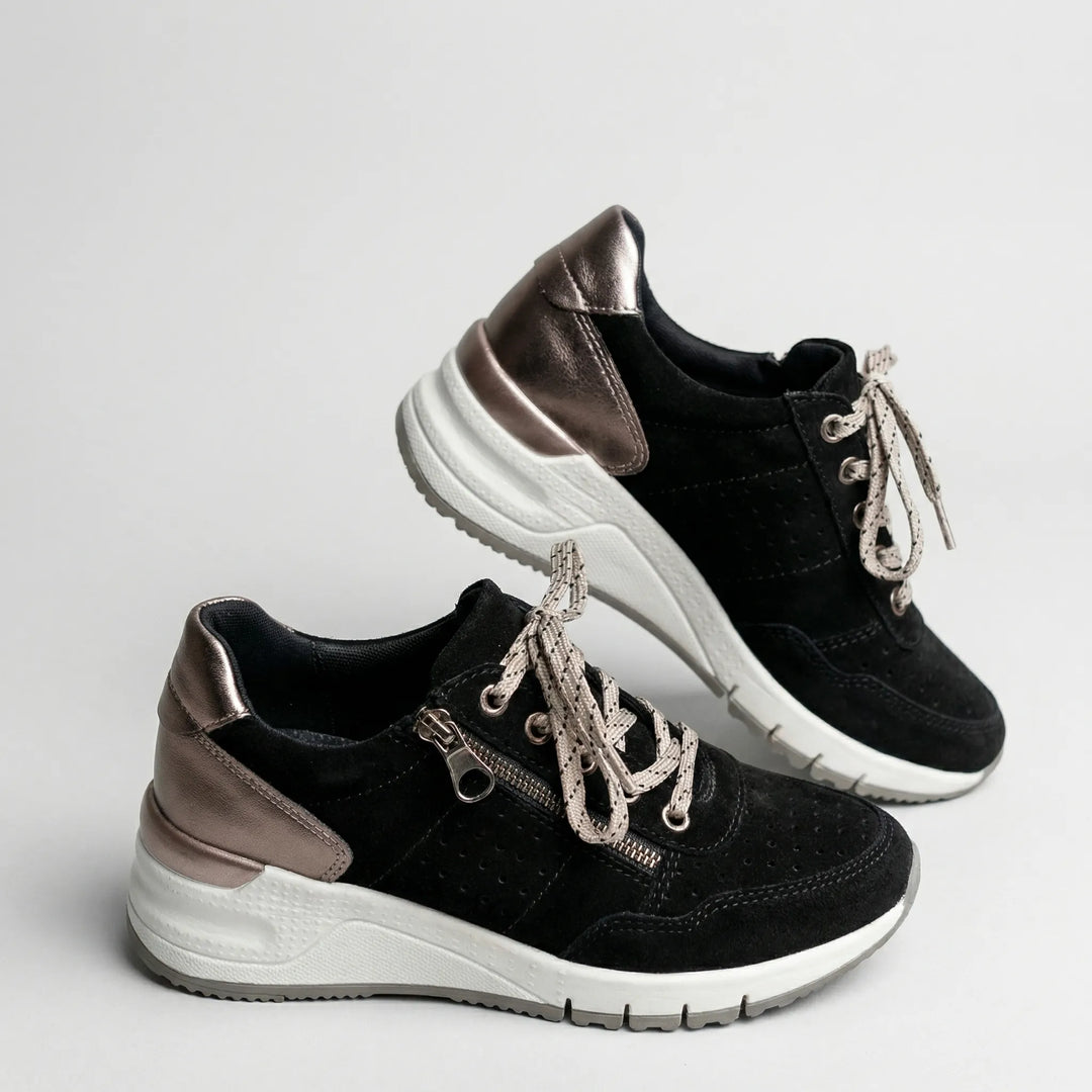 Chunkiva - Chunky Wedge Sole Lace-Up Sneaker