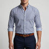 Camicia a Maniche Lunghe a Righe con Bottoni