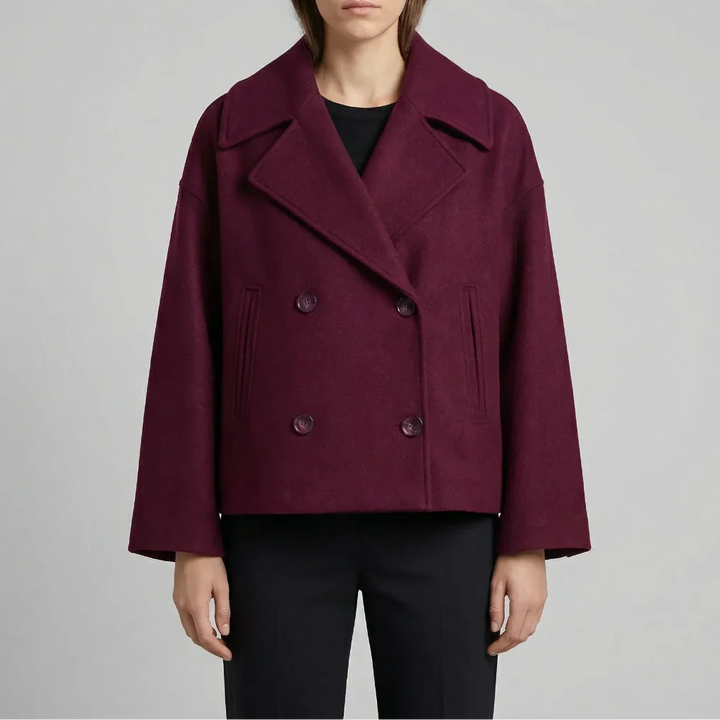 Claretton - Cappotto doppiopetto a vita corta