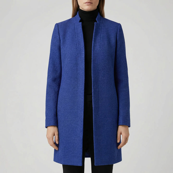 Claroven - Cappotto lungo strutturato con abbottonatura frontale