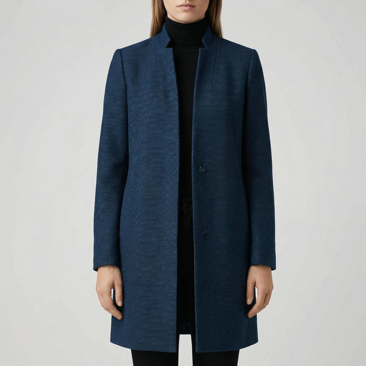 Claroven - Cappotto lungo strutturato con abbottonatura frontale