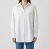 Blusa Strutturata con Bottone Anteriore e Scollo Relaxed