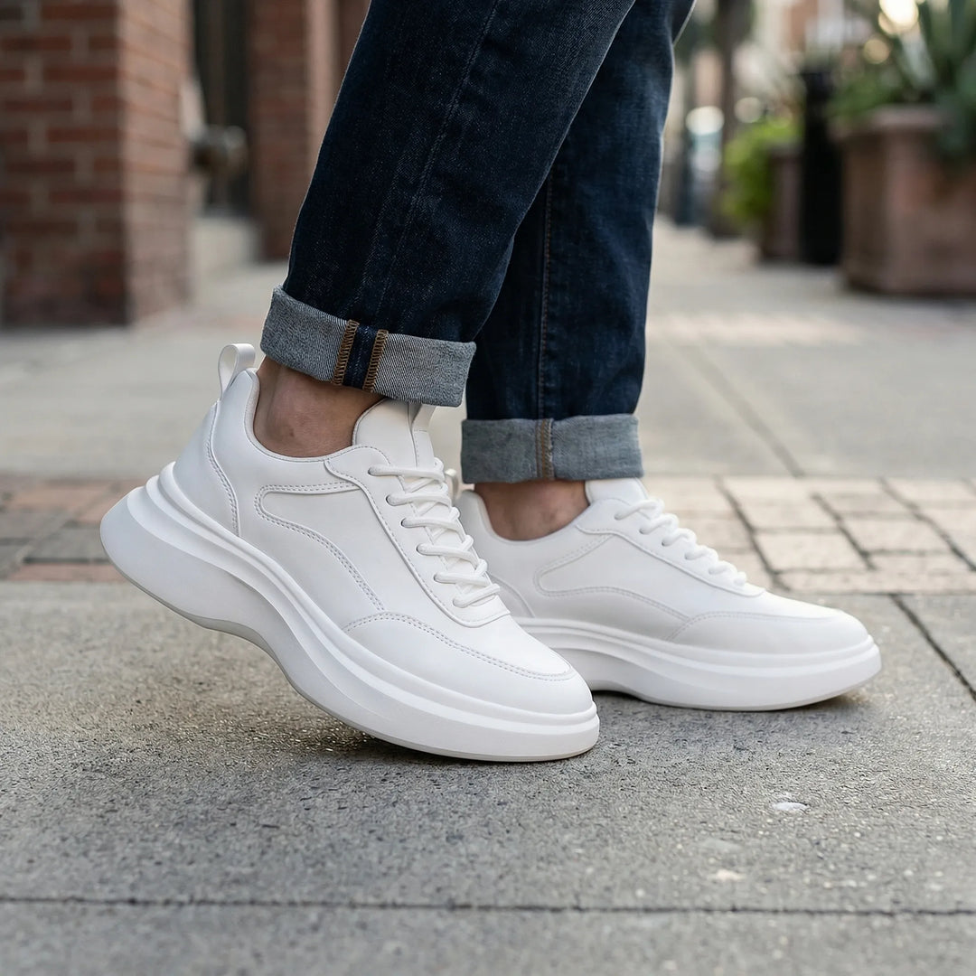 Clarven - Sneaker minimalista bassa con lacci