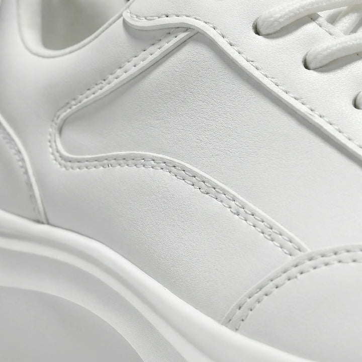 Clarven - Sneaker minimalista bassa con lacci