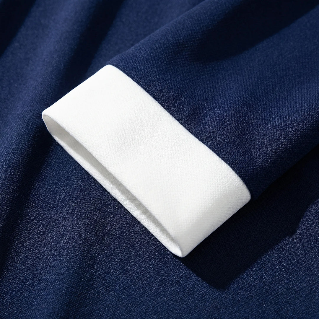 Classiven - Mini abito a maniche lunghe con blocchi di colore