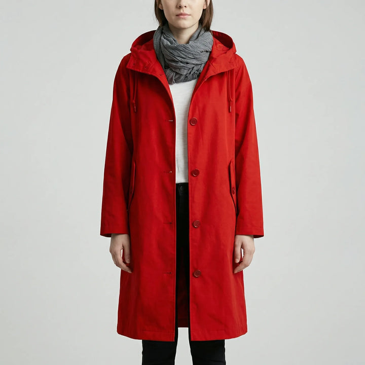 Clouddrape - Impermeabile da donna oversize con cappuccio