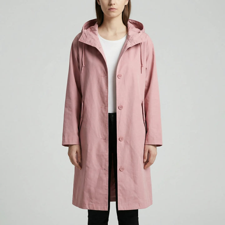 Clouddrape - Impermeabile da donna oversize con cappuccio