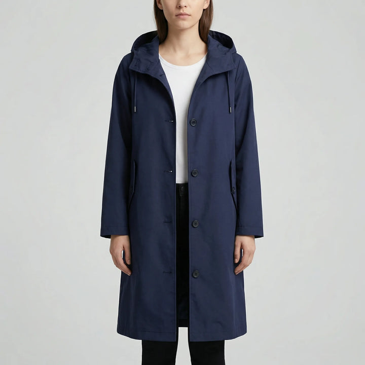 Clouddrape - Impermeabile da donna oversize con cappuccio