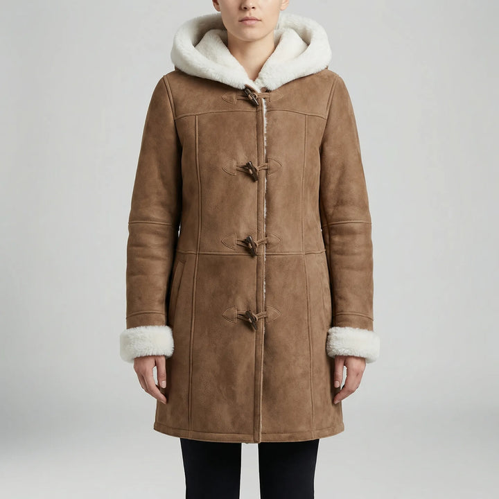 Colvara - Cappotto di media lunghezza con cappuccio e chiusura a coulisse