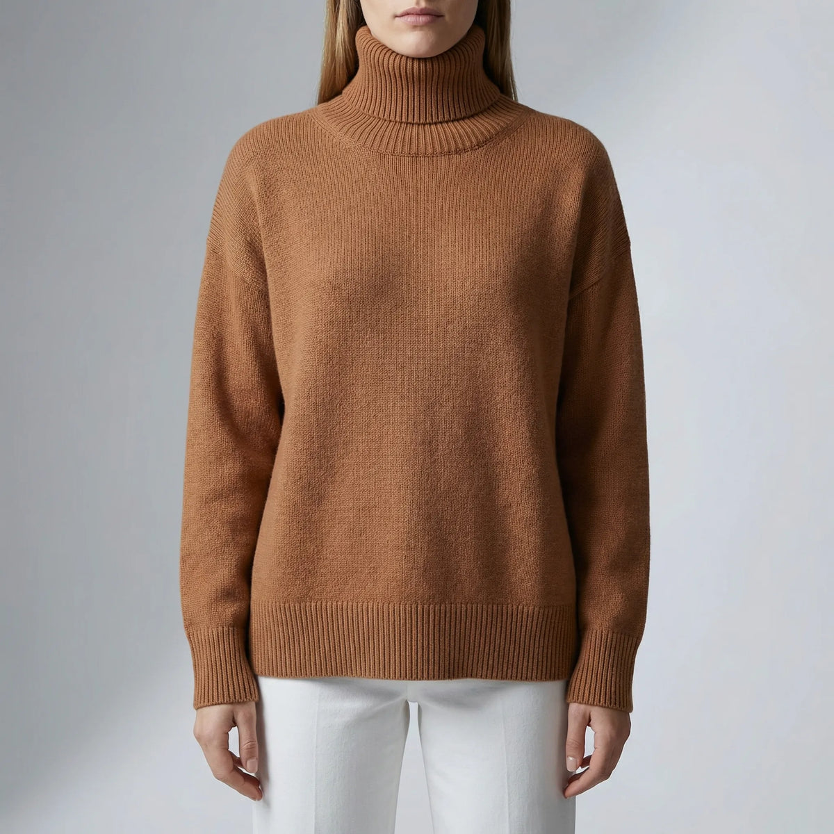 Maglione a Collo Alto in Maglia per Donne