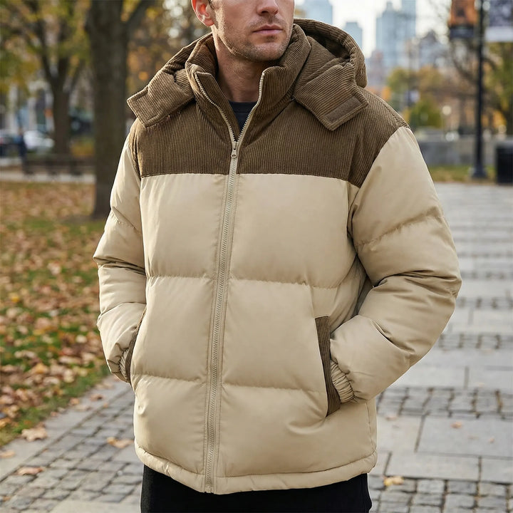 Colvern - Giacca imbottita da uomo con cappuccio