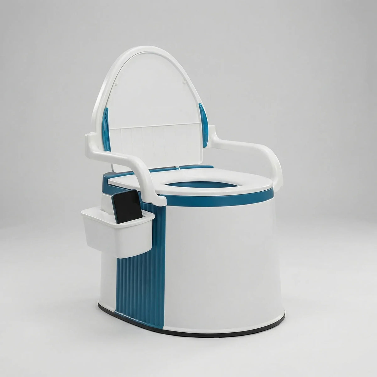 Comodino Portatile Con Schienale E Braccioli