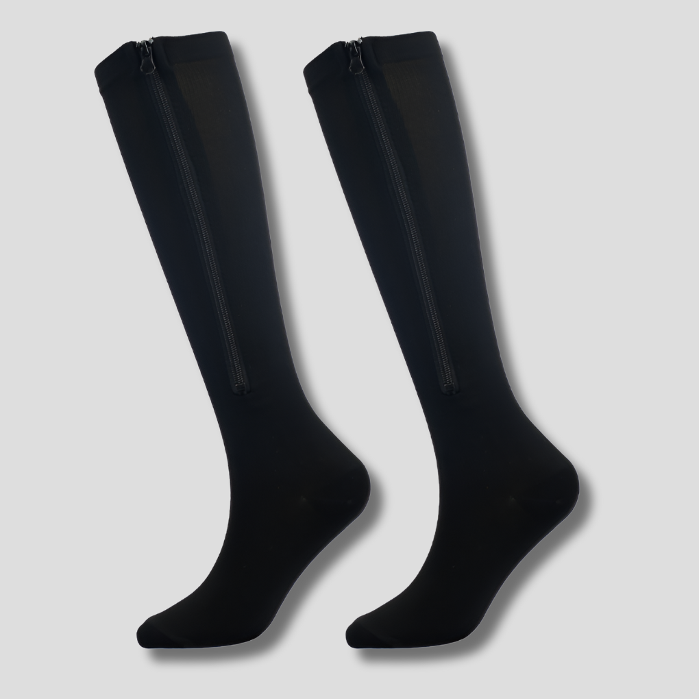 Calze a compressione con zip laterale