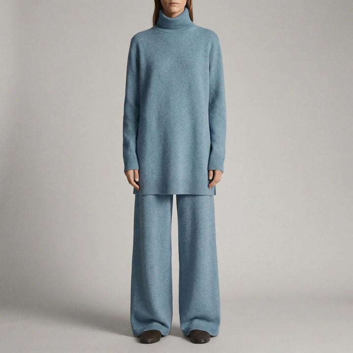 Cozelle - Completo composto da maglione a collo alto e pantaloni a gamba larga