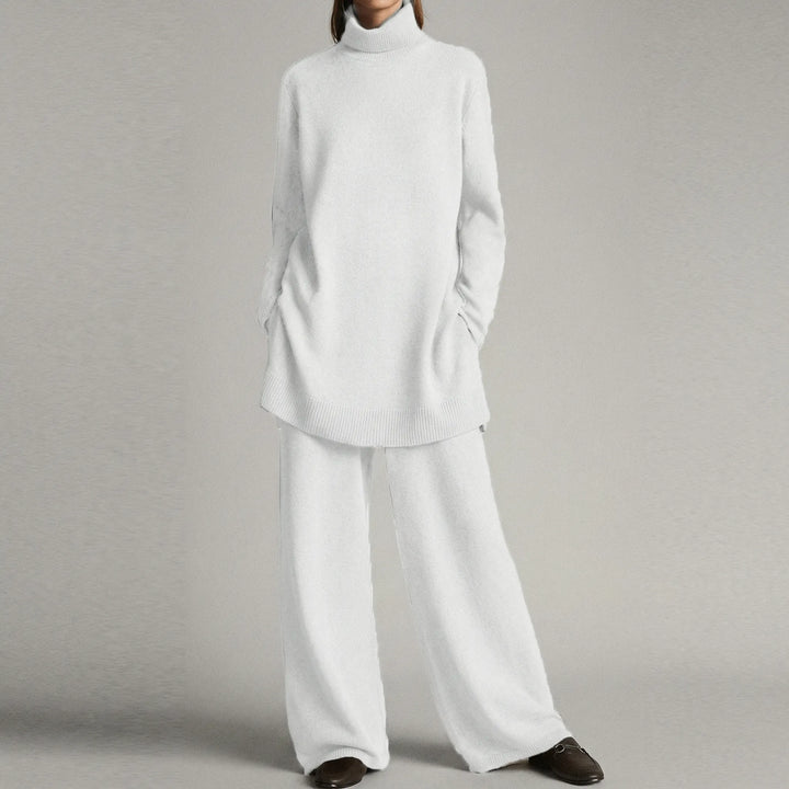 Cozelle - Completo composto da maglione a collo alto e pantaloni a gamba larga