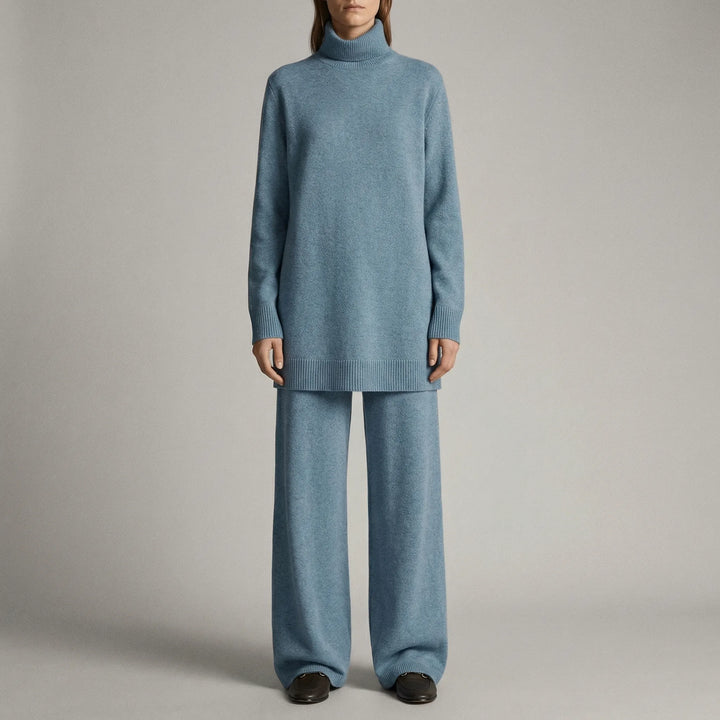 Cozelle - Completo composto da maglione a collo alto e pantaloni a gamba larga