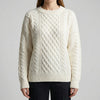 Maglione in Lana a Trecce Collo Crew