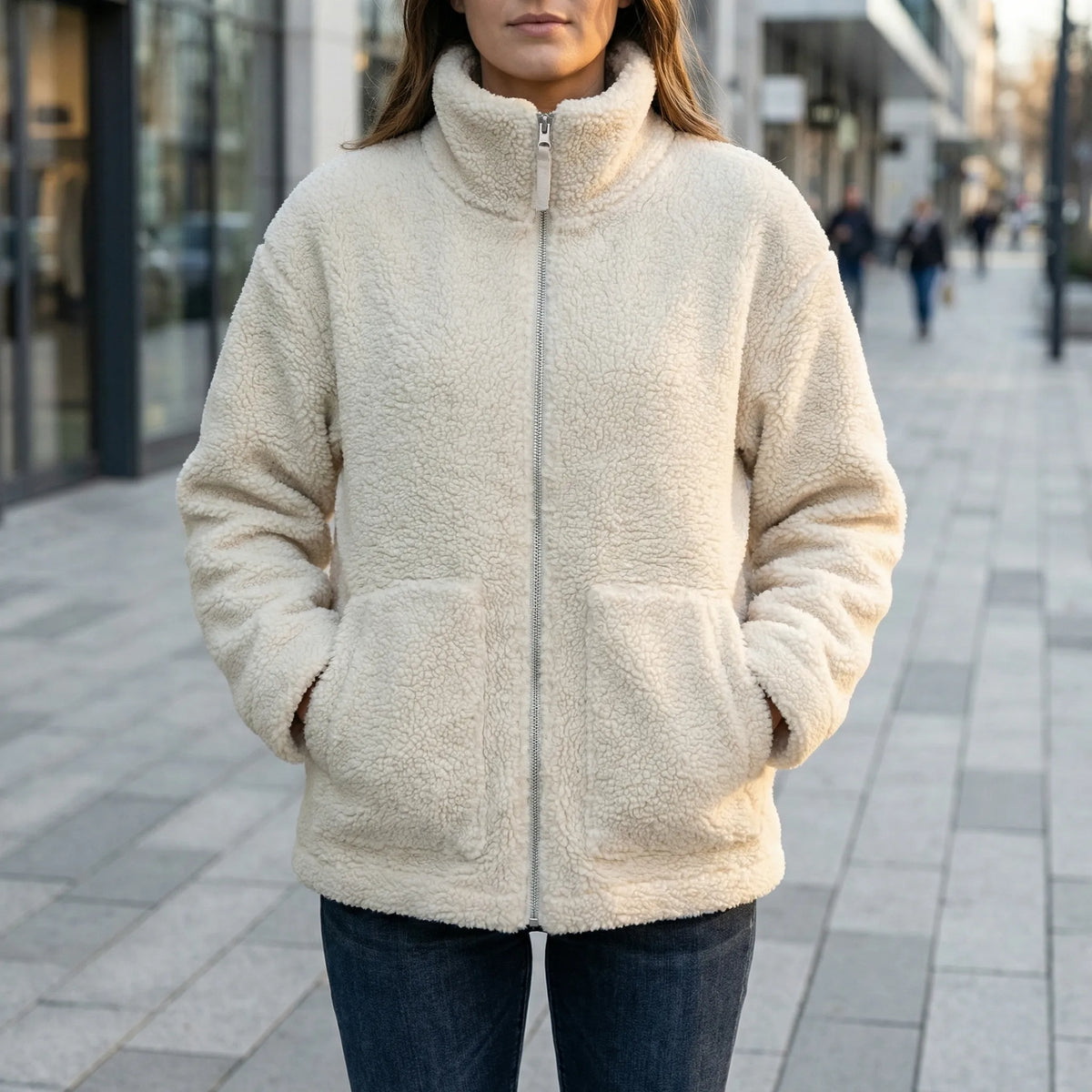 Giacca Oversize con Collo Alto