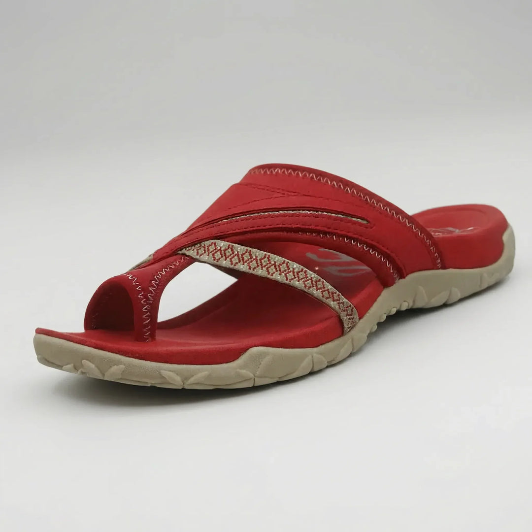 Crossella - Cross Strap Slip-On Sandal