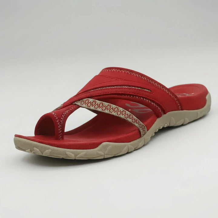 Crossella - Cross Strap Slip-On Sandal