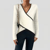 Maglione in Maglia a V Crossover per Donne