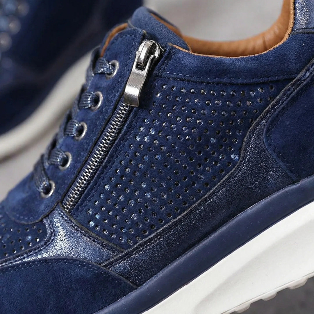 Crystella - Sneaker con plateau impreziosita da cristalli