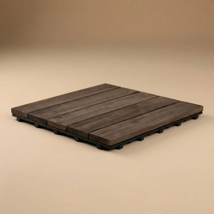 Deckora - Piastrelle per pavimenti esterni effetto legno ad incastro