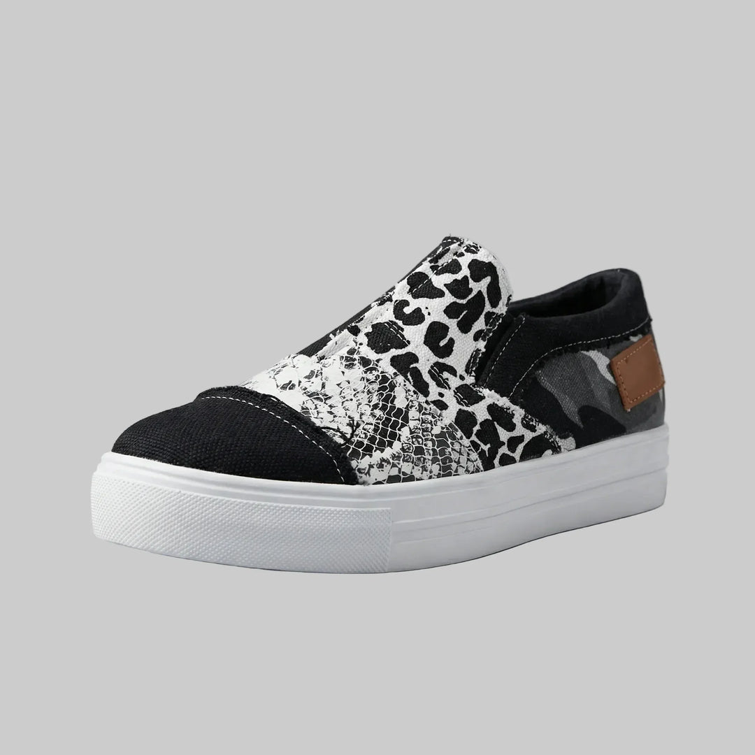 Denvra - Mocassini slip-on in denim patchwork
