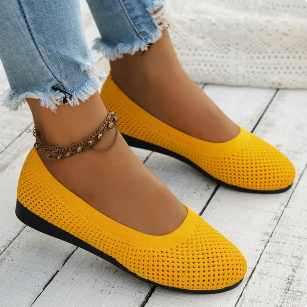 Ballerine slip-on in mesh traspirante da donna