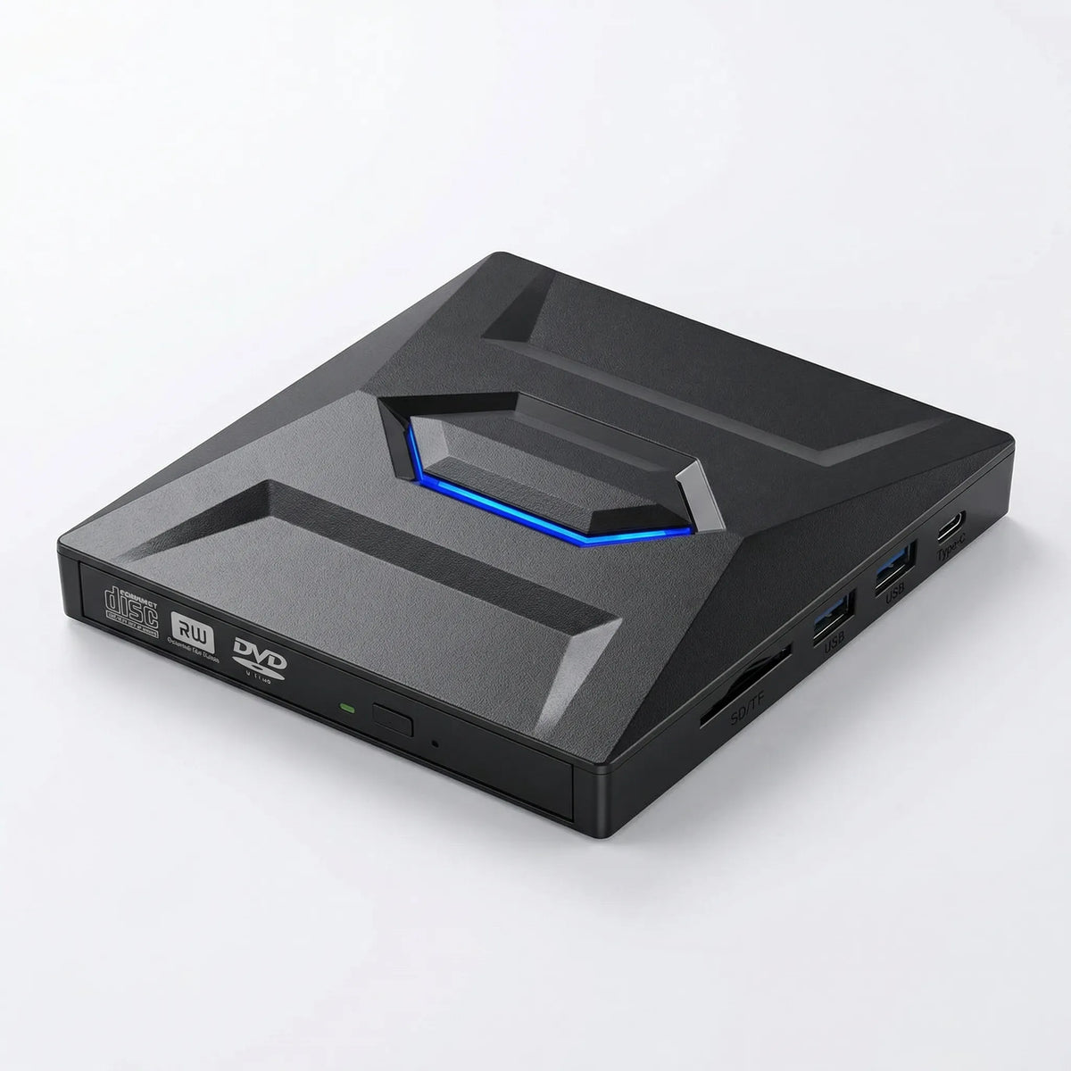 Lettore masterizzatore DVD esterno 7 in 1 con USB-A e USB-C