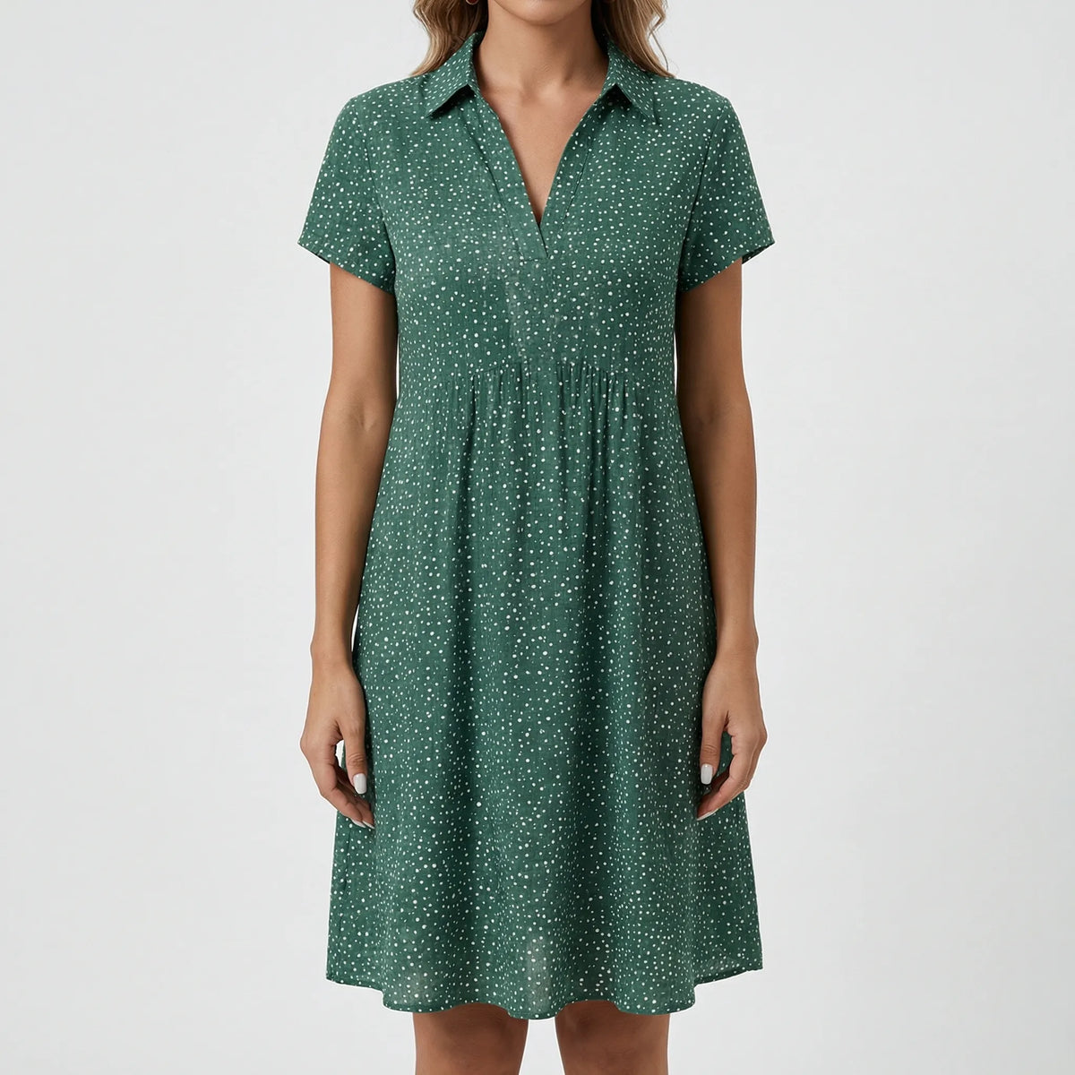 Abito Camicia Midi Con Bottoni
