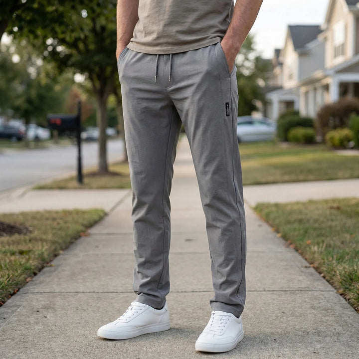 Draflex - Pantaloni casual da uomo a gamba dritta