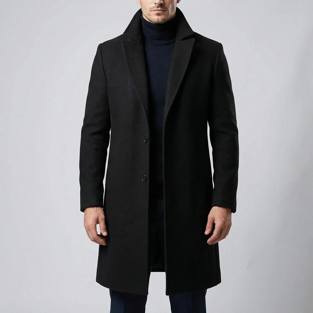 Dravecco - Cappotto lungo con revers a tacca