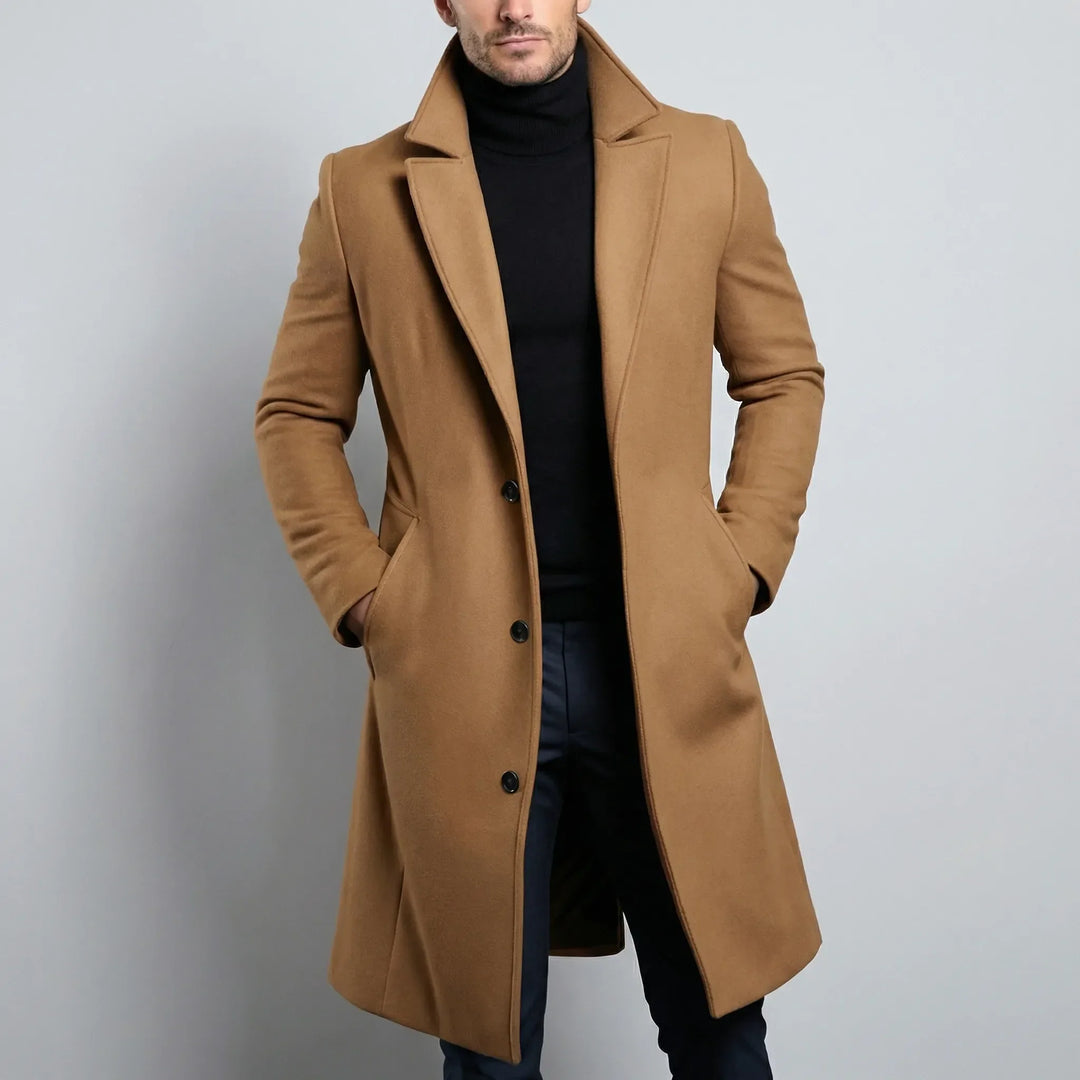 Dravecco - Cappotto lungo con revers a tacca