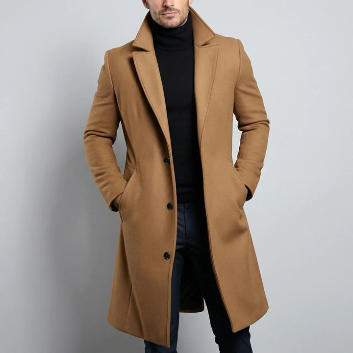 Dravecco - Cappotto lungo con revers a tacca