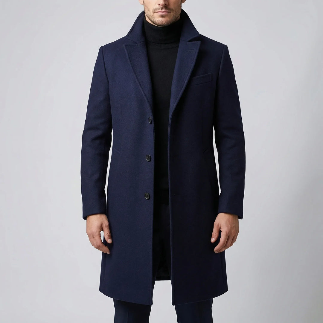 Dravecco - Cappotto lungo con revers a tacca