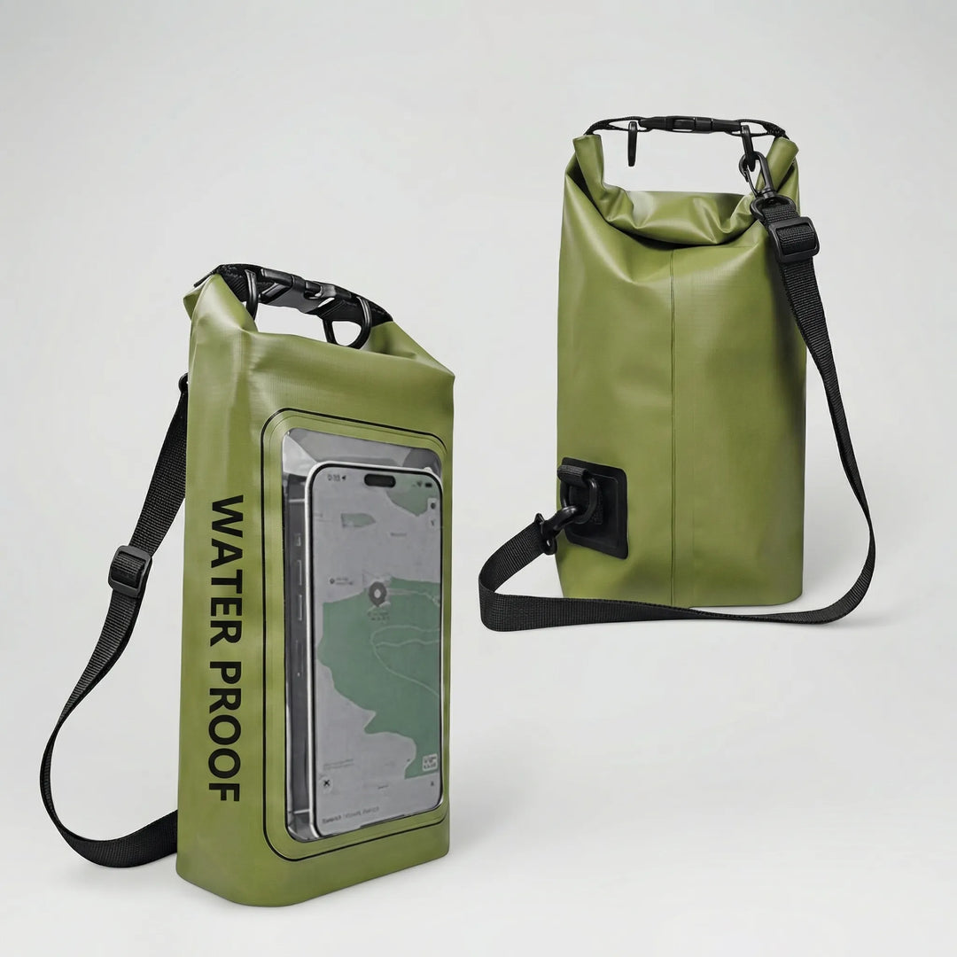 Dryventure - Borsa impermeabile con chiusura arrotolabile e finestra per cellulare