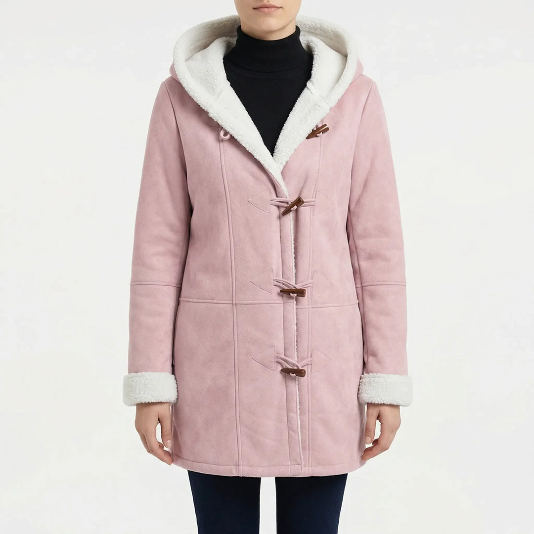 Duffelux - Cappotto a doppiopetto con cappuccio e chiusura a coulisse