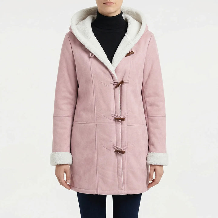 Duffelux - Cappotto a doppiopetto con cappuccio e chiusura a coulisse