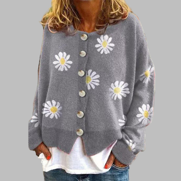 Maglione in Maglia Floreale per Donne