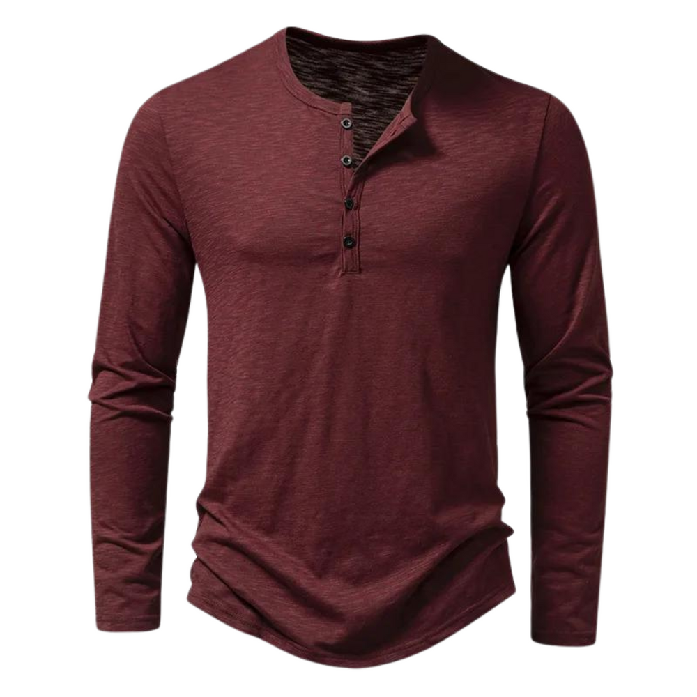 Floris - T-shirt button-down con lange mouwen