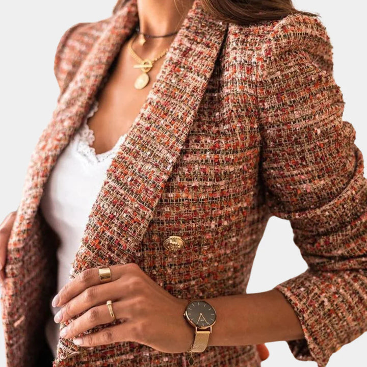 Elegante blazer da donna con motivo a quadri classico