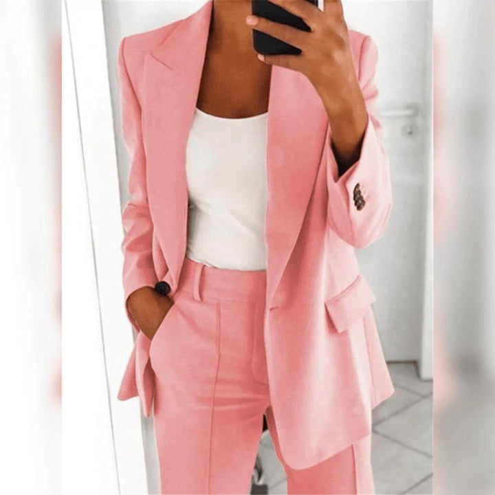 Completo Elegante da Donna a 2 Pezzi – Coppia Lucida per Look Formali