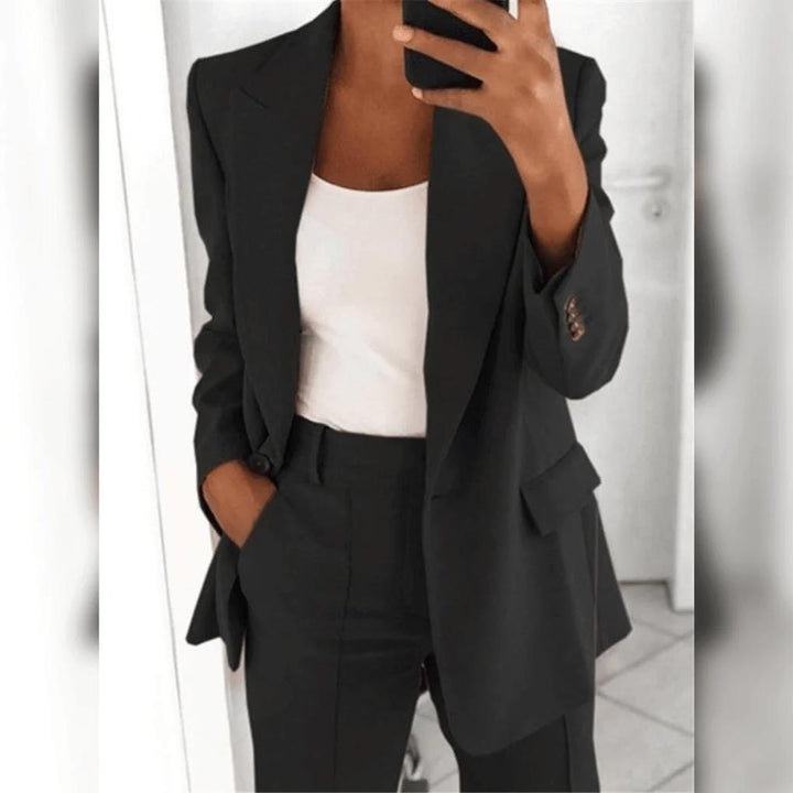 Completo Elegante da Donna a 2 Pezzi – Coppia Lucida per Look Formali