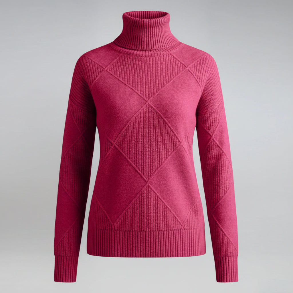 Maglione femminile fine collo alto