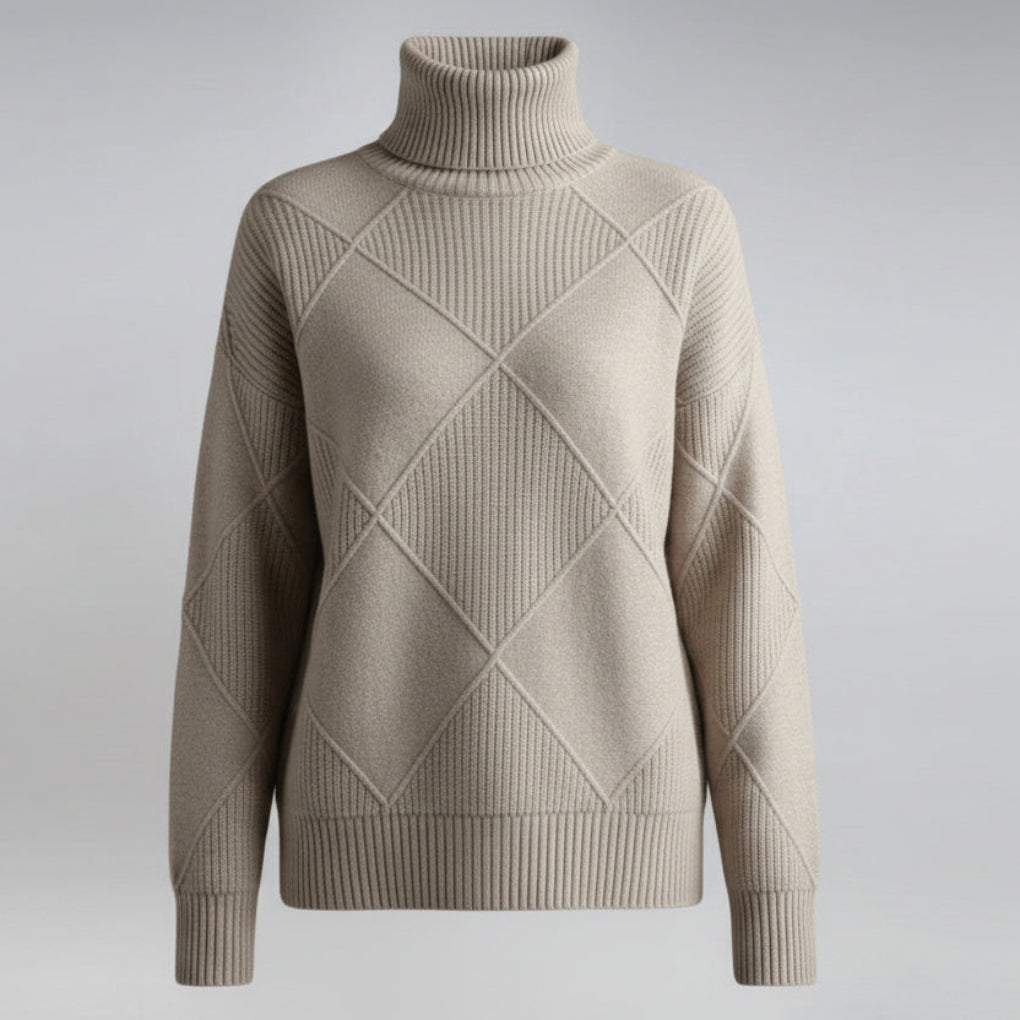 Maglione femminile fine collo alto