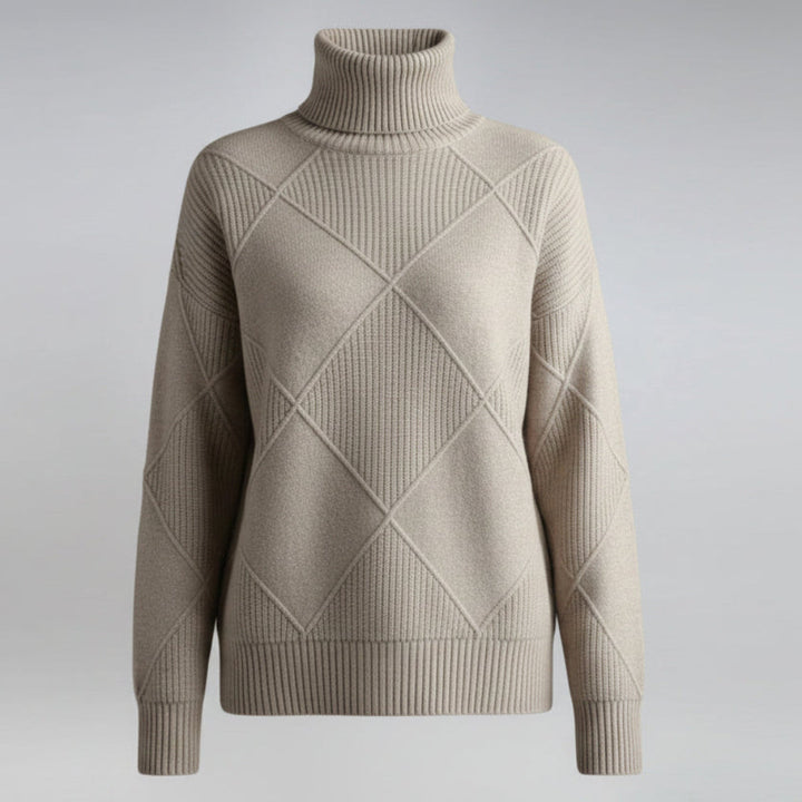 Maglione femminile fine collo alto